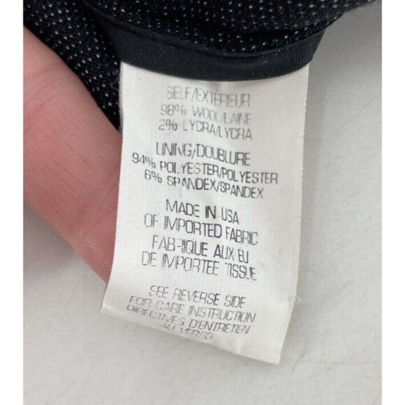 Theory Women's Dark Gray Wool Stretch Dress Pants Career Office Sz 8 Made In USA - Picture 6 of 10